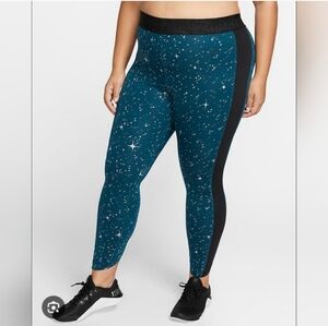 Nike PRO Dri-Fit Midnight Teal Leggings Size XXL/2X
